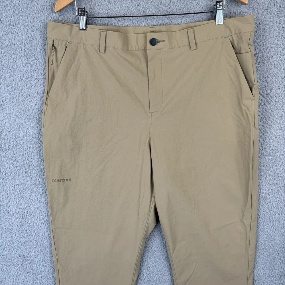 Marmot Arch Rock Pants Mens 38x30 Tan Nylon Hiking‎ Camping Outdoors Pockets